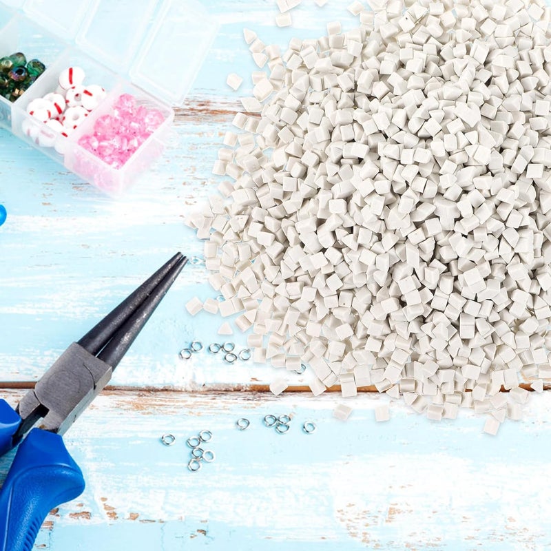 White Porcelain Triangle Abrasive Buffing Media for Jewelry Rock Tumbling Polishing - Image 3